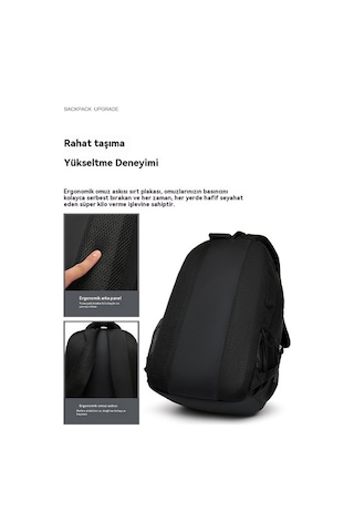 Sırt Çantası Erkek Büyük Kapasiteli Bilgisayar Çantası Üniversite Öğrencisi Sırt Çantası Kırmızı - Gri