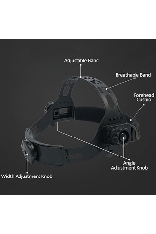 Vkemall Kasklı Otomatik Işık Değiştirici Kaynak Maskesi - Tüm Yüzü Korur, Uv Engeller, Argon Kaynağı İçin Özel, Bağcıklı Desen