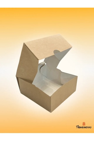 Paketello Pencereli Kraft Kutu - 11x11x5 Cm, 20 Adet 287602612