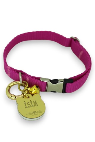 Fularlı Papyonlu İsimli Kedi Tasması-kişiye Özel Tasma-pmbklp