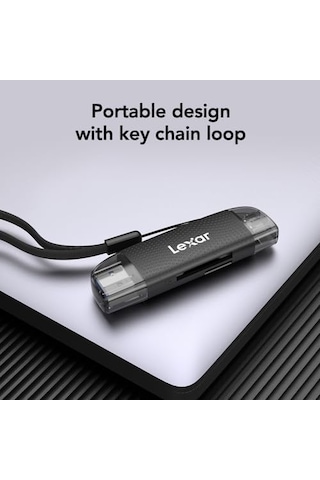 Çift Yuvalı Usb-a/c Okuyucu, 205mb/s&apos Ye Kadar Aktarım Hızı, Sd Ve Microsd Kartları Lrw310x-bnbng Destekler