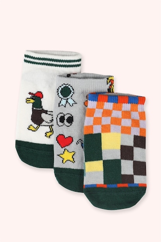 Panço Erkek Bebek 3'lü Patik Çorap Seti renkli
