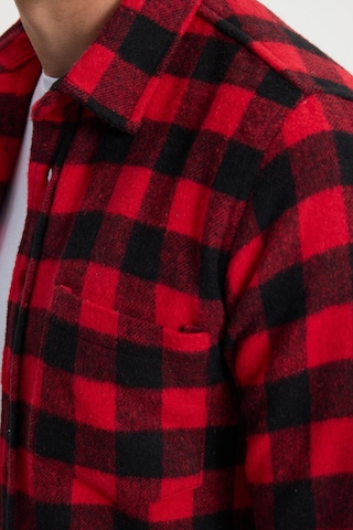 Tudors Erkek Slim Fit Dar Kesim Uzun Kollu Cepli Kareli Dama Desenli Kışlık Oduncu Gömlek-41694 Çok Renkli
