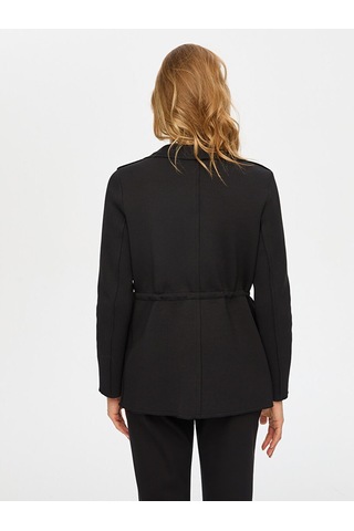 Faik Sönmez Beli Tünelli Astarsız Örme Blazer Ceket S26ckt007 Us26ckt00710 Siyah