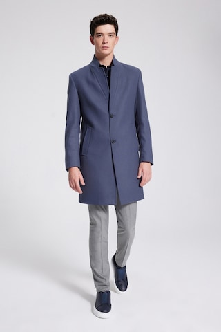 D's Damat Slim Fit Gri Viskon Karışımlı Palto 9Ef088438751M Gri