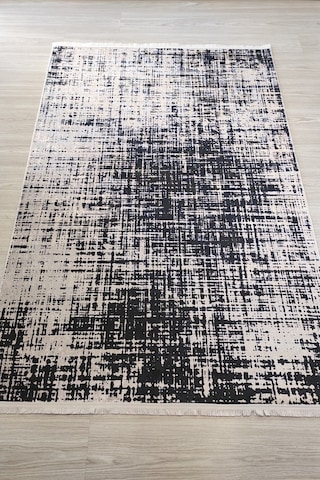 Modern Gri Yıkananabilir Mutfak Halısı Kaymaz Dekoratif Kilim