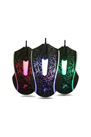 1 Adet Renkli Led Bilgisayar Oyun Faresi Profesyonel Süper Ince Oyun Faresi Kablolu Fare Hmm Diğer