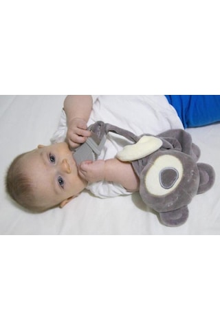 Babyjem Diş Kaşıyıcılı Uykucu Ayıcık 680 Gri