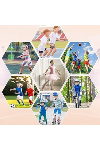 Wezone Çocuklar İçin Esnek Ve Nefes Alabilen 4'lü Dizlik Seti - Dans, Spor Ve Egzersiz İçin Çok Renkli