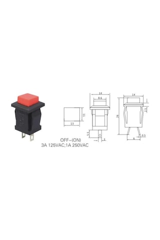 Ic-180k Plastik Buton Yaylı 2p Pbs15b