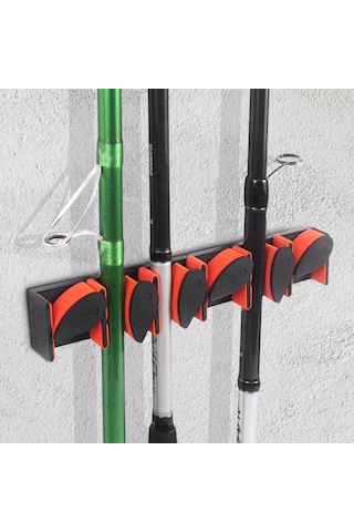 Xindoker Duvar Takılı Balıkçılık Kamışı Tutucu, Eva Köpük Malzeme, Siyah, 30cm Boyut, Paketli