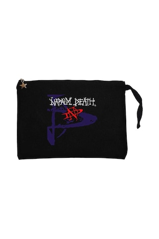 Kipling Napalm Death Greed Killing Siyah Clutch Cüzdan / El Çantası Siyah