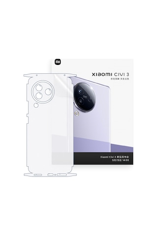 Xiaomi Civi 3 Uyumlu Fullbody Arka Kaplama Hidrojel Koruyucu Film 54045542