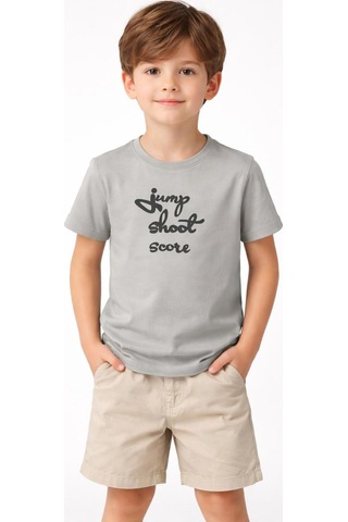 Yale Kids 3-8 Yaş Erkek Çocuk Tişört Gri