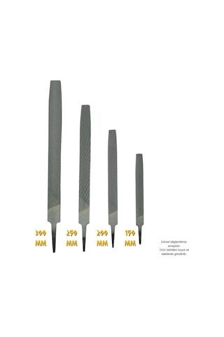 Sgs Yassı Düz Eğe Seti Orta Dişli - 150-200-250-300 Mm. - 4 Parça