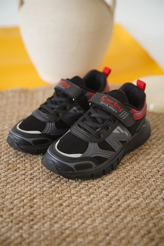 Daxtors D0130 Cırtlı Çocuk Unisex Sneaker Spor Ayakkabı Siyah