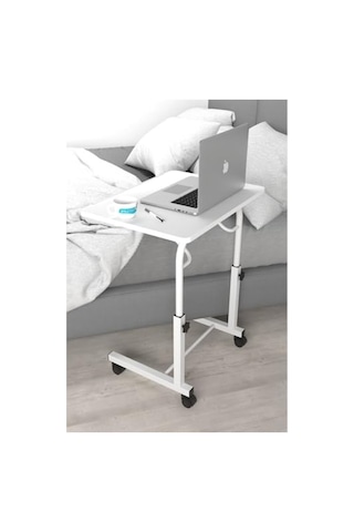 Eğim Ve Yükseklik Ayarlı Tekerlekli Laptop Sehpası