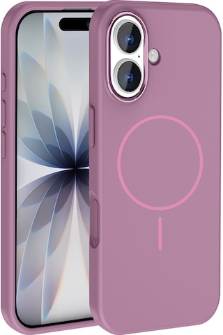 Apple Uyumlu iPhone 17 Kılıf M-safe Şarj Özellikli Metal Kamera Çerçeveli Zore Edi Silikon Kapak - Mor Mor
