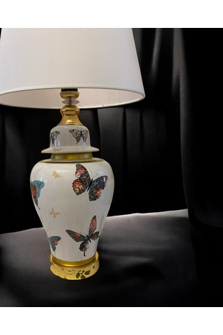 Abj 200 140 Klasık Abajur Kelebek Renkli