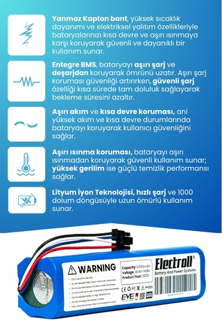 Dreame L10 Pro Uyumlu Batarya 5200mah