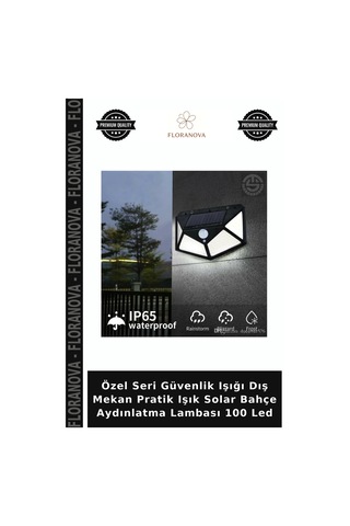 Özel Seri Güvenlik Işığı Dış Mekan Pratik Işık Solar Bahçe Aydınlatma Lambası 100 Led