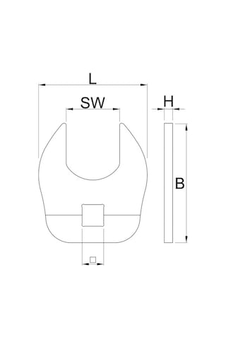 Unıor Crowfoot Açık Uçlu Anahtar 1725/2cf - 626645 Siyah