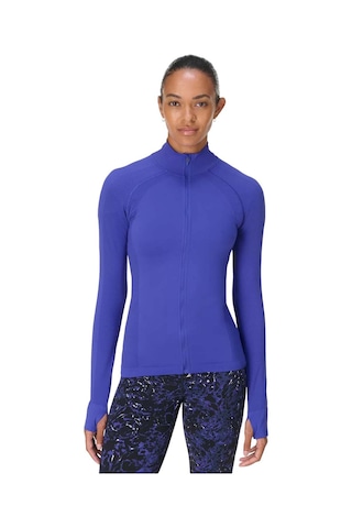 Sweaty Betty Sweaty Betty Athlete Seamless Workout Zip U Kadın Mavi Tank Top 5523 Mavi