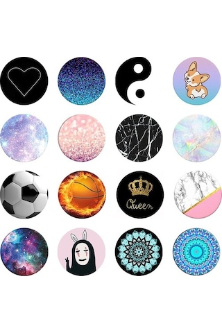 Muduan 18 Metal Plaka Disk Mıknatıslı Araç Telefonu Tutucu Sac Demir Etiket Manyetik Cep Telefon Tutucu Araç Montaj Standı Renkli Direksiyon Kmhtrk