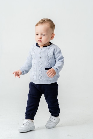 Babyhola Erkek Bebek Triko Kazak Pantolon Takım 23124 Mavi