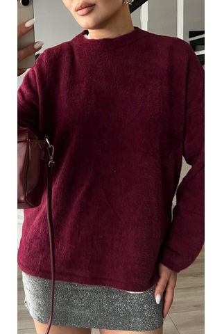 Bordo Sakallı Basic Kazak Bordo