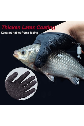 Yaleker Sol El Bilekli Lateks Avcı Eldiveni - Kayma Engeli Ve Manyetik Kanca Özelliği