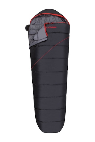 Loap Iron -5 C Sağ Fermuar Uyku Tulumu Siyah-kırmızı Siyah