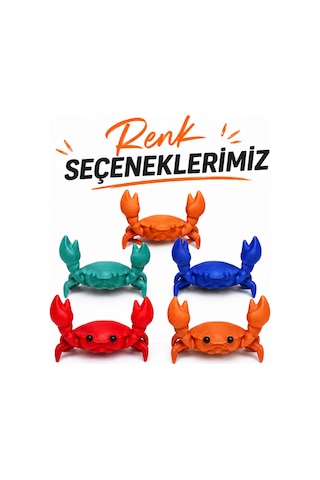 Yengeç Tasarımlı Kalem Tutucu Organizer Dekoratif Masaüstü Kalemlik Eğlenceli Ofis Aksesuarı Siyah - Beyaz