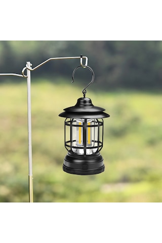 Açık Retro Kamp Alanı Lamba Cob Kamp Işığı Taşınabilir Led Acil Lamba Çok Renkli