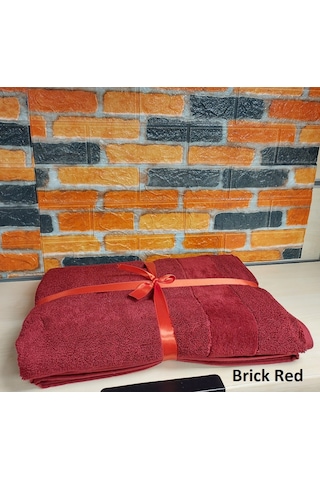 Özdilek Svv Border Büyük Boy Banyo Havlusu 89x173 - Brick Red Kırmızı Kırmızı