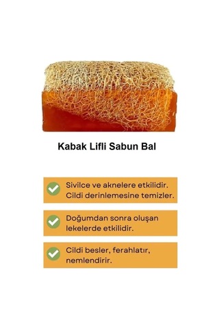5li Set Kabak Lifli Ballı Sabun Hlu Yüz Masaj Aleti Yüz Kesesi Sivilce Leke Kararma Ruşur Taşı