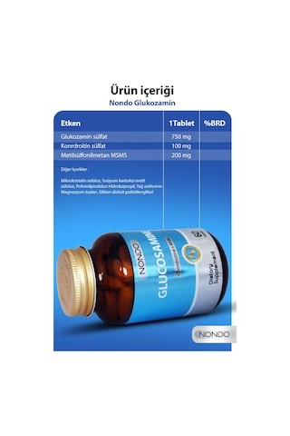 Nondo Glukozamin 60 Tablet