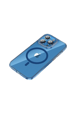 Bikapak Magfıt Apple Uyumlu iPhone 15 Pro Max Mavi Kapak