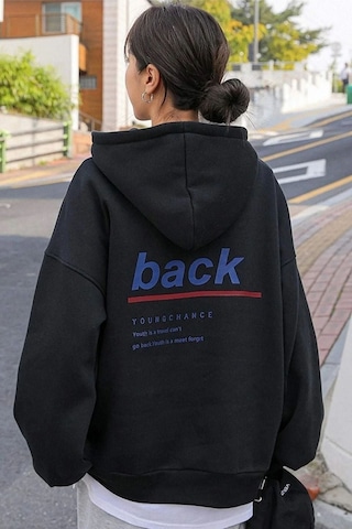 Altamira Unisex Back Baskılı Oversize Kapşonlu Sweatshirt 001