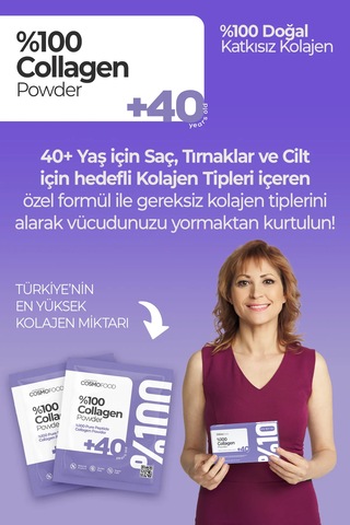 Cosmofood %100 Collagen Powder +40 Saf Kolajen 10 Saşe