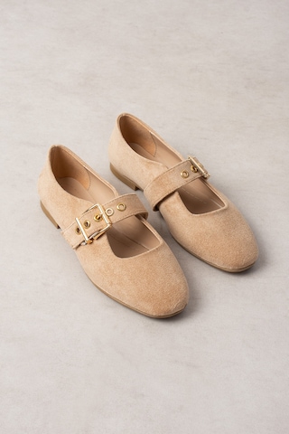 Wolk Shoes Mono Kadın Babet Süet Bej Süet