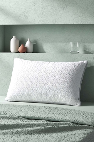 Liena Kapitone Klimalı Yastık 50x70 Cm Beyaz