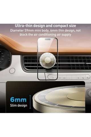Wondernest Momax Move Evrensel Şeffaf Manyetik Araç Tutucu Hava Çıkışlı Altın Altın