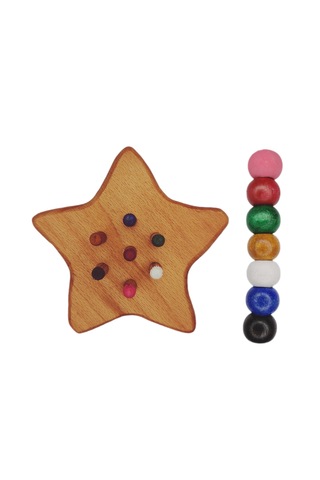 Boncuk Dizme Oyunu Ahşap Yıldız