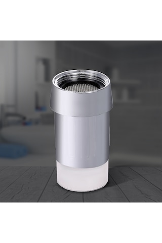 Springsun Led Musluk Işık Ucu - Su Akımı İle Çalışır - Sıcaklığa Göre Kırmızı, Yeşil, Mavi Renk Değişimi GÜMÜŞ