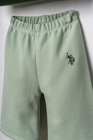 U.S. Polo Assn. Nakışlı Kız Bebek Yeşil Uzun Kol Pijama Takım Usb3246-c-v1 Usb3246-c-v1