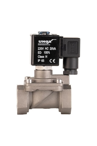 Unox 220 V Ac Paslanmaz Buhar Normalde Kapalı Solenoid Valfler 1/2" (0,5-6 BAR)