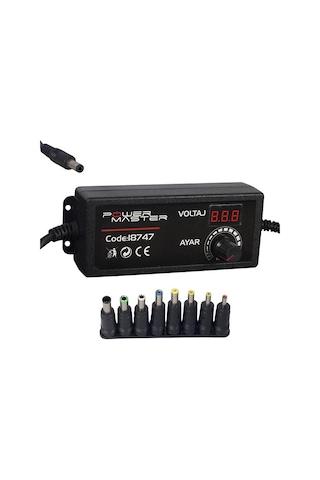 Powermaster 3 Volt - 24 V. 2 Amper Çok Uçlu Ayarlı Kademeli Adapt