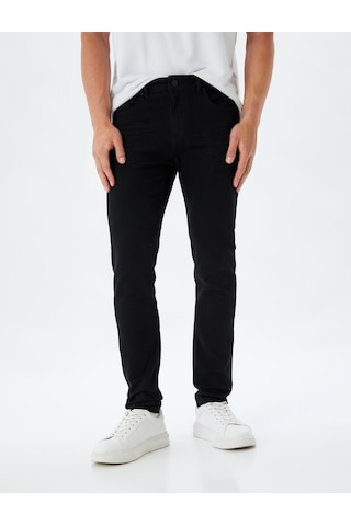 Koton Skinny Fit Kot Pantolon - Michael Jean Siyah 5wam40051ıd Siyah