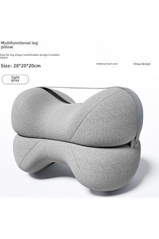 Qingmipy Hafıza Köpük Ayak/alt Bacak Yükseltici Yastık - Hamileler, Yaşlılar İçin Basınç & Ağrı Alıcı, Uyku Konforu Artırıcı 28x20x20cm, Kumaş Gri
